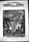 Original Old Antique Print Mining Johannesburg Natives On Way To Work 1896 19th