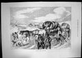 Original Old Antique Print Hungarian Gipsies On Tramp Horses Waggons Dogs 1874
