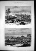 Original Old Antique Print Classic Sites Ancient Greece Eleusis Marathon 1877