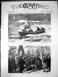 Old Print Assassinations In Dublin Funeral Burke Glasnevin Cemetery 1882 19th