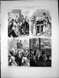 Antique Old Print Meeting The British Association Artists Notes Museum 1872