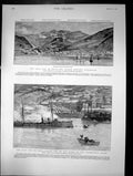 Old Civil War In Chili Almirante Lynch Battle Outside Valparaiso 1891 Victorian