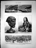 Antique Print Western Africa Travelling On The GCoast Colorado Servia 1882 19th