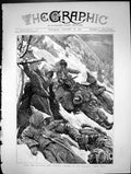 Old Print With Russians And General Gourko In The Balkans Down Hill 1878 19th