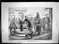 Antique Old Print Armenia After The Massacres Around Fountain In Mersina 1897