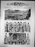 Antique Print Calico Ers Ball Manchester Condition Ireland Lough Mask 1882 19th
