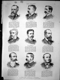 Antique Old Print New House Commons Kynoch Low Kerans Maclure Spencer 1886 19th
