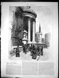 Antique Old Print Through London By Omnibus Iv St Pauls Cathedral Garden 1889