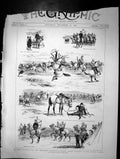 Old Print Mounted Pipers For Highland Regiments First Parade Sketch 1889 19th