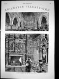 Old Leicester Illustrated Interior St Marks Church Mayor Parlour 1882 Victorian