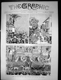 Antique Old Print Reception The Prince Wales At Cairo Shepheards Hotel 1889