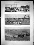 Old Print Views In Biskra An Oasis In The Sahara Desert Photo Mosque 1890 19th