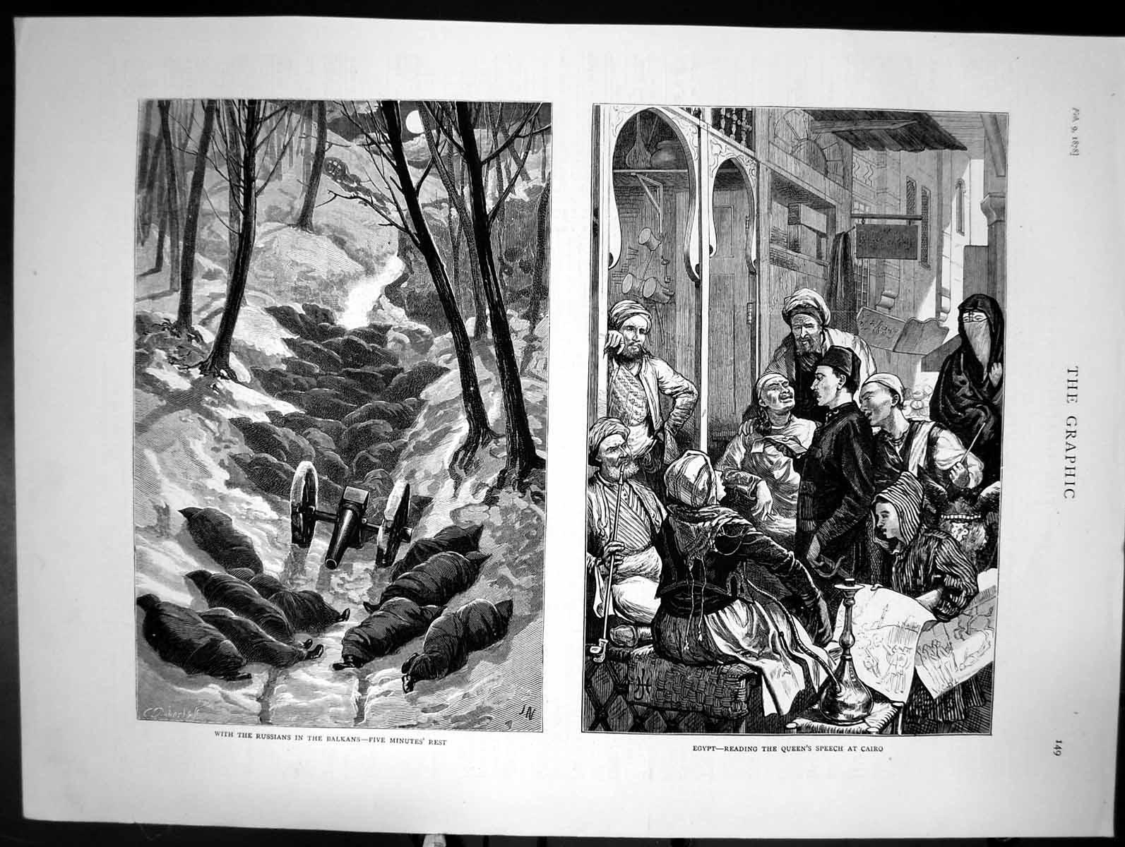 Old Russians Balkans Five Minutes Rest Egypt Queen Speech Cairo 1878 Victorian