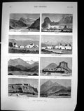 Antique Old Print Afghan War Bolan Pass Kandahar Gundava Goondan Kelat 1878