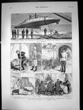 Old Military Sketches Life Under Canvas Herreshoff Torpedo Boat 1879 Victorian