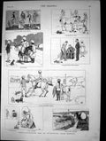 Old Print India Preparing For An Up-Country Race Meeting Horseracing 1880 19th
