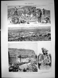 Antique Old Print The Death Maharajah Scindiah Gwalior New Sports India 1886