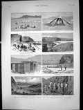 Old Print Indian Frontier Defence Notes On The New Kandahar Railway 1886 19th