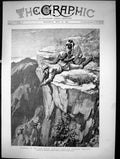 Old Print Shooting In The Salt Range Punjaub India Awkward Position 1891 19th