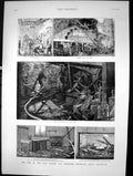 Old Fire At India Museum Inventions Exhibition South Kensington 1885 Victorian