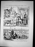 Antique Print On Way To India Steamer Sumatra Shipwrecked Turkish Crew 1875