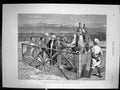 Old Print On Way To India Ferry At Kantara On The Suez Canal Sketch 1875 19th