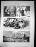 Antique Print On Way To India Wreck Steamship Charles Dickens Boulogne 1875