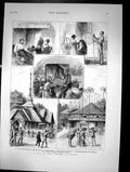 Old A Visit To India Sketches At Rangoon Going To A Ball Pagoda 1875 Victorian