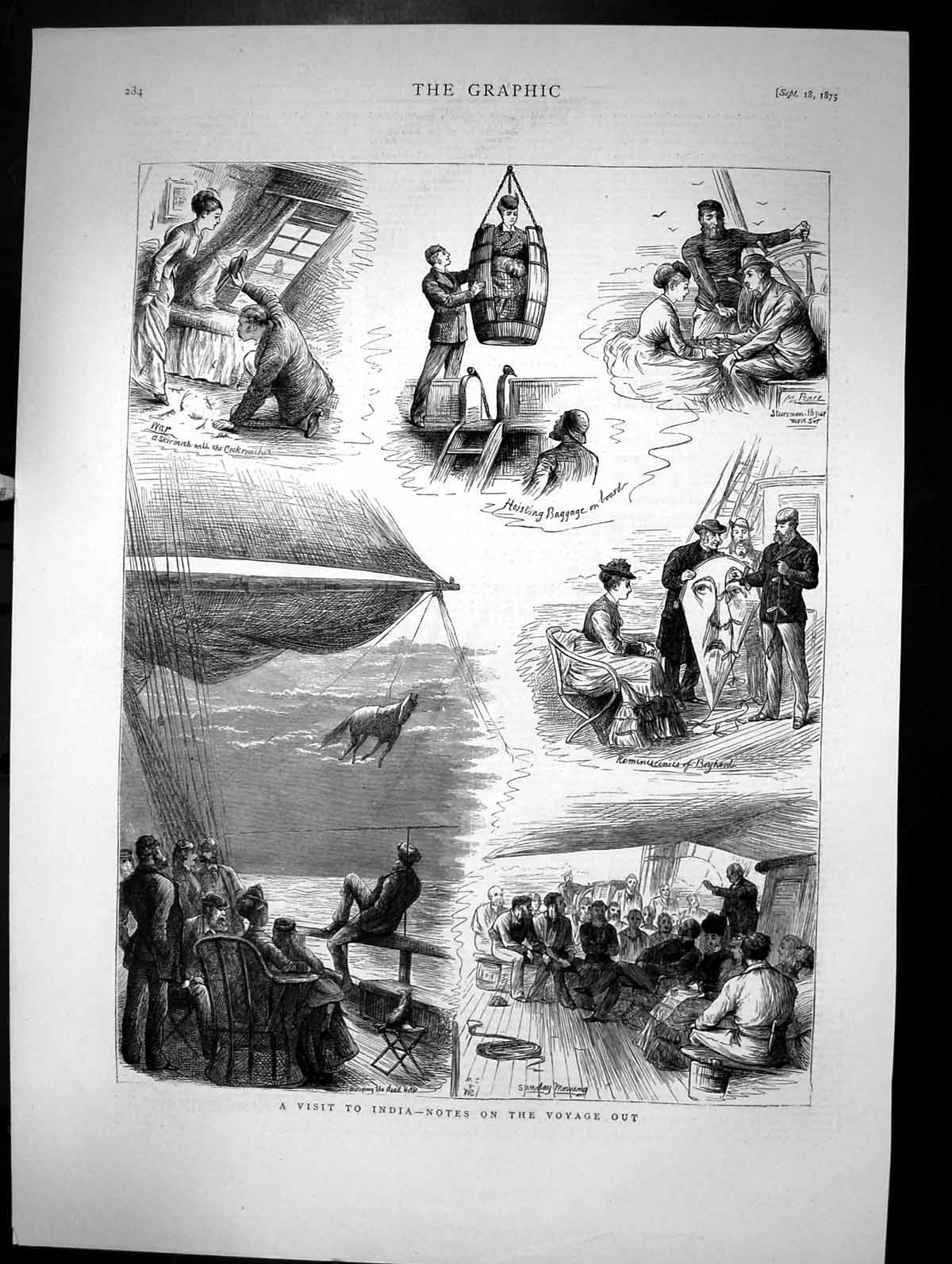 Old A Visit To India Notes On The Voyage Out Bumping Dead Horse 1875 Victorian