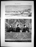Old Her Majesty'S Visit To Albert Hall The Royal Box Railway India 18 Victorian
