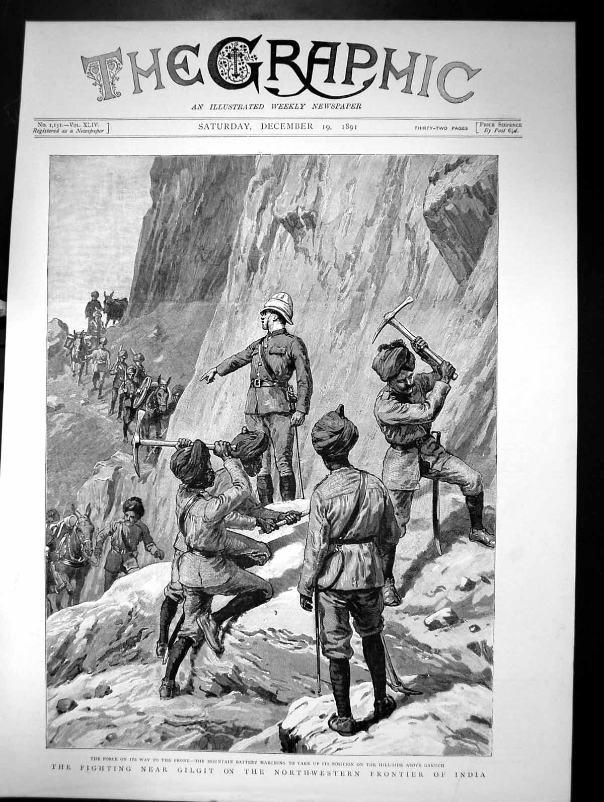 Old FightingˇNearˇGilgitˇOnˇTheˇNorth-WesternˇFrontierˇOfˇIndiaˇ1891 Victorian