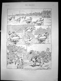 Antique Print Pulla Fishing On The Indus Taking The Fish To The Bazaar 1889