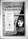 Antique Old Print Lancaster Window Blind Cloth Sponge Clean No Creases 1887
