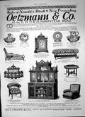Antique Old Print Oetzmann & Co Complete House Furnishers Hampstead Road 1885