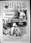 Antique Print Birds Custard Powder Without Eggs Chef Falls Breaks Eggs 1889