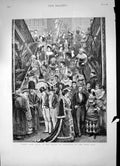 Original Old Antique Print Fancy Ball Given Mayor Liverpool Town Hall 1881 19th