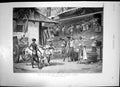 Old Antique Print War East Coaling Chinese Cruiser Oxen Cart Baskets 1894 19th