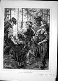 Antique Old Print Gay Hope Is Theirs By Fancy Fed Poor Children London C1880