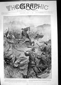 Antique Old Print War East Miniature Balaclava Charge Velestino W T Maud 1897