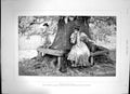 Antique Print Who Can It Be W Hatherell Lady Sat Tree Gentleman Passes 1890