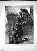 Antique Old Print Ninety Three Children Awake Child Orgette Saved Fire 1874