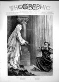 Old Print Scene Il Talismano Her Majestys Opera Sir Kenneth Flowret 1874 19th
