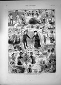 Antique Old Print Comic Retrospect 1873 School Board Seamen Cheap Fuel 1873