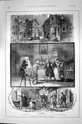 Antique Old Print 1893 Mascagni Opera Theatre Rantzau Brothers Reconciliation
