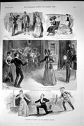 Original Old Antique Print 1898 Bilberry Tilbury Criterion Theatre Actors 19th