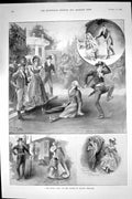 Original Old Antique Print 1898 Royal Star Prince Wales'S Theatre London 19th
