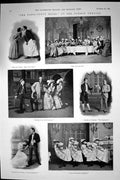 Old Print 1898 Topsy-Turvy Hotel Comedy Theatre Cecile Paul Flora Romance 19th
