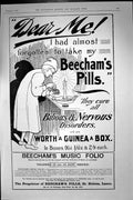 Antique Old Print Beechams Pills Candle Bilious Disorders Advertisement 1898