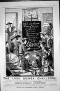 Original Old Antique Print Bovril Children School Teacher Advertisement 1889