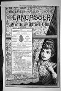 Original Old Antique Print Advertisement 1887 Lancaster Window Blinds Cloth